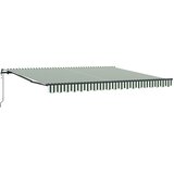  Skrovita tenda Zelena i bijela 400 × 350 cm Tkanina i Aluminij | Eponuda.com