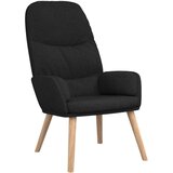  Stolica za opuštanje s tabureom od tkanine crna | shoptok.hr