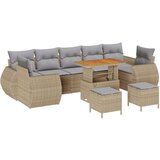  Set vrtnih sofa od 10 dijelova s jastučićima Bež poli ratan akacija set vrtne blagovaonice od 3 dijela s jastučićima Bež poli r | shoptok.hr