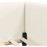 vidaXL Kotna postelja Drugo krema 90 x 190 cm Samet in sodobno leseno | Shoptok.si