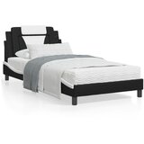 vidaXL Okvir kreveta LED crno-bijeli 100 x 200 cm od umjetne kože Cijene