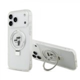 Karl Lagerfeld Originalen MagSafe ovitek iPhone 17 Pro Max - S stojalom - Karls full body - bel - KLHMP17XHMRSKCH | Shoptok.si