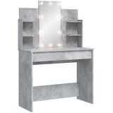 vidaXL Toaletna mizica z LED lučkami betonsko siva 96x40x142 cm | Shoptok.si