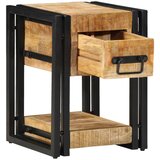 vidaXL Nočne omarice Set 2 Rjava Trdni mangov les, Železo | Shoptok.si