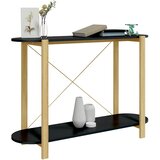  Konzolni stol crni 110 x 38 x 75 cm od konstruiranog drva | Eponuda.com