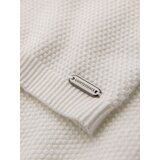 Ombre Men's knitted t-shirt with fine texture - white | shoptok.hr