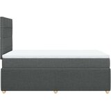 vidaXL Box spring postelja z vzmetnico temno siva 120x190 cm blago | Shoptok.si