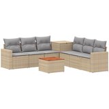 Set sofe 8 kom. Bež i svijetlo siva Poli Rattan i čelik | shoptok.hr