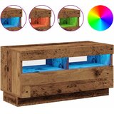 TV ormarić LED boja staro drvo 80x35x40 cm konstruirano drvo | shoptok.hr