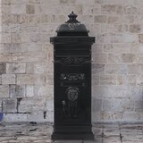  Poštanski sandučić sa stupom u vintage stilu nehrđajući crni | shoptok.hr