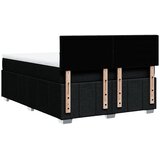  Krevet s oprugama i madracem crni 160x200 cm od tkanine | shoptok.hr