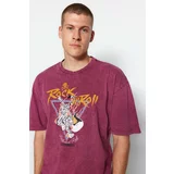 Trendyol T-Shirt - Burgundy - Relaxed fit