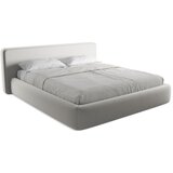 Makamii Svijetlo sivi tapecirani bračni krevet s prostorom za odlaganje s podnicom 180x200 cm Kiana – | shoptok.hr