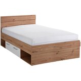 Modern Living Postelja Box, Bela, Barva Hrasta, 120x200 | Shoptok.si