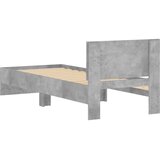  Okvir kreveta s uzglavljem siva boja betona 90x190 cm drveni | shoptok.hr