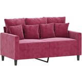  2-dijelni set sofa s jastucima crvena boja vina baršunasti | shoptok.hr