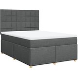  Krevet s oprugama i madracem tamnosivi 140x190 cm od tkanine | shoptok.hr
