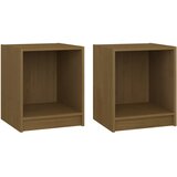  Noćni ormarići 2 kom boja meda 35,5x33,5x41,5 cm od borovine | shoptok.hr