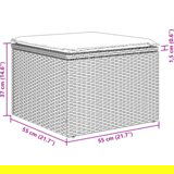  Set vrtnih kauča od 4 dijela s jastučićima smeđi poli ratan | shoptok.hr