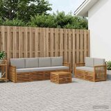  Set vanjskih sofa 7 kom. Prirodna i svjetlosiva | shoptok.hr