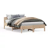 vidaXL Okvir za krevet s uzglavljem 120 x 200 cm od masivne borovine