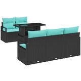  Sjedeća garnitura za vrt 6 pcs Crna i Plava poliratan | shoptok.hr