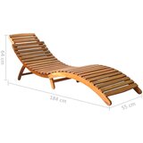  Ležaljke za sunčanje 2 kom od masivnog bagremovog drva | shoptok.hr