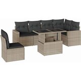  7-dijelni set vrtnih sofa svjetlosivi od poliratana | shoptok.hr