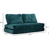 Mauro Ferretti Zelenomodra raztegljiva sedežna garnitura iz tkanine bouclé 150 cm Faster – | Shoptok.si