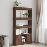vidaXL Visoka komoda boja smeđeg hrasta 92x33x180cm konstruirano drvo Cijene