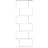 vidaXL Pregrada / regal za knjige 6 razina bijeli 70x24x193 cm drveni | shoptok.hr