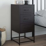 vidaXL Noćni ormarić crni 36 x 39 x 78 cm čelični | shoptok.hr