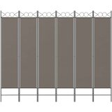 Sobna pregrada s 6 panela antracit 240x200 cm od tkanine | shoptok.hr