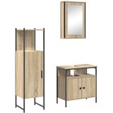  Set namještaja za kupaonicu 3 kom. Smeđa 33 x 33 x 120,5 cm | shoptok.hr