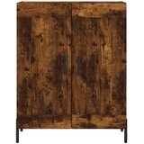  Visoka komoda dimljeni hrast 69,5x34x180 cm konstruiranog drva Slike