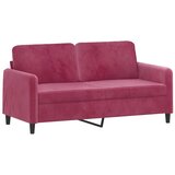 2-dijelni set sofa crvena boja vina baršunasti | Shoptok.si
