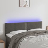  LED uzglavlje tamnosivo 144x5x78/88 cm baršunasto | shoptok.hr