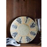 Bloomingville Svetlo moder/kremno bel desertni lončen krožnik ø 16 cm Leonie – | Shoptok.si