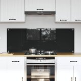  Kuhinjski zid 2 pcs Crna 70 x 50 cm Staklo otporno na udarce | shoptok.hr