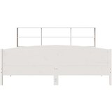  Knjižna postelja brez vzmetnice bela 200x200 cm trdna borovina, (21608193) | Shoptok.si