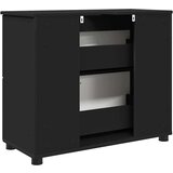 vidaXL Kupaonski ormar Crna 76.5 x 35 x 64 cm Konstruirano drvo | shoptok.hr