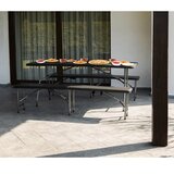 Gardlov Sklopivi Plastični Sto sa Klupama Crni 180cm | Eponuda.com