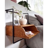 MID.YOU NOČNA OMARICA, masivno mangov les rjava, črna | Shoptok.si