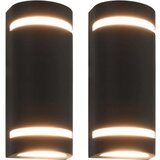  Zunanje stenske svetilke 2 kosa 35 W črne polkrožne, (20770002) | Shoptok.si