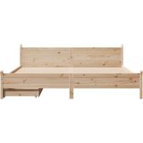 vidaXL Posteljni okvir brez vzmetnice 180x200 cm trdna borovina | Shoptok.si