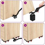 vidaXL Kotačići za namještaj 4 kom s podizačem crni 13,5x13,5x4,2 cm 300 kg | shoptok.hr