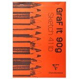 Clairefontaine blok Graf it za suhu tehniku A4 90gr, mix boja, bjanko | shoptok.hr