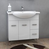 A.S. CREATION TAPETEN Podumivalniška omarica z umivalnikom Palma 85 (85 cm, bele barve, sijaj) | Shoptok.si