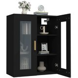 vidaXL Viseča stenska omarica črna 69,5x34x90 cm | Shoptok.si