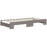  Dnevni krevet na razvlačenje smeđesivi 90 x 200 cm od tkanine | shoptok.hr